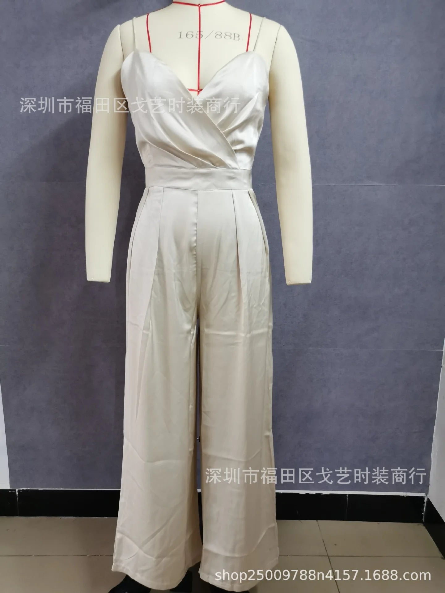 Europe Jumpsuits Straight Strap Spring and Summer Jumpsuit Women Elegance Female Macacão Feminino