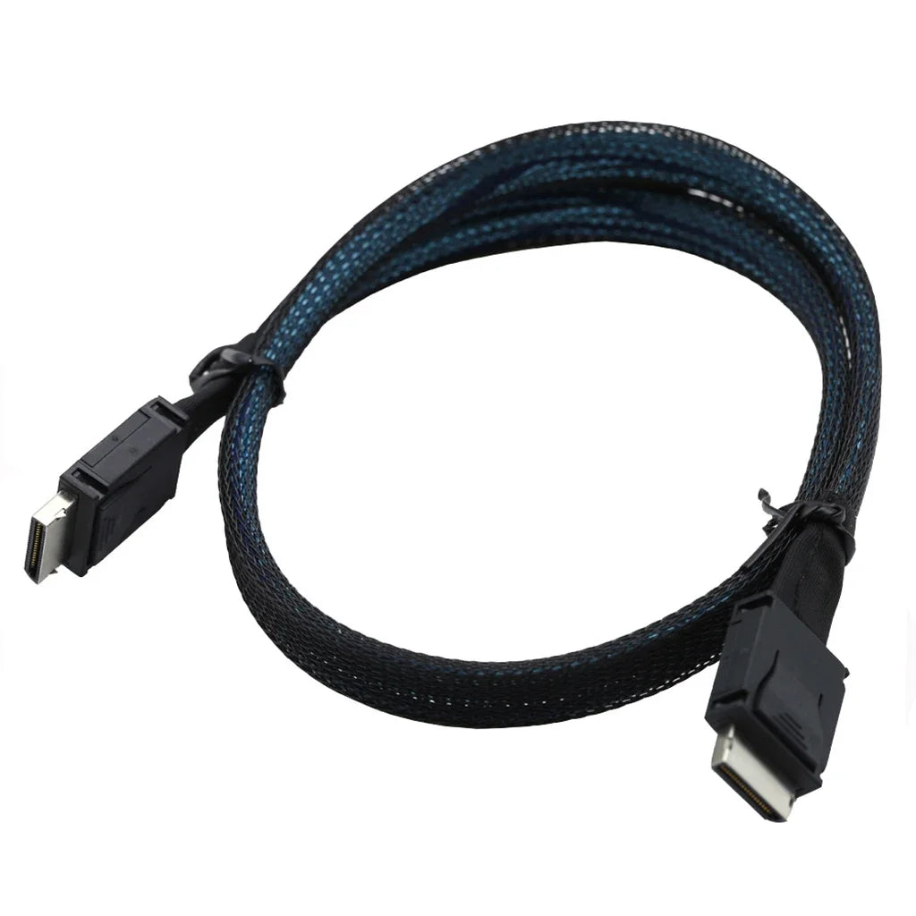 PCIE Oculink SFF 8611 4I To MINI SAS SFF-8611 4I Server Super Speed Cable Data Extension Cable Male To Male Data Transfer Line.