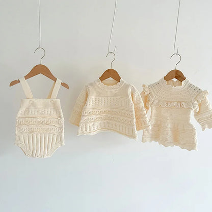 MILANCEL 2023 Baby-Bodys, gestrickt, für Kleinkinder, Mädchen, Kleidung, Kleinkinder, einteilig, Jungenkleidung