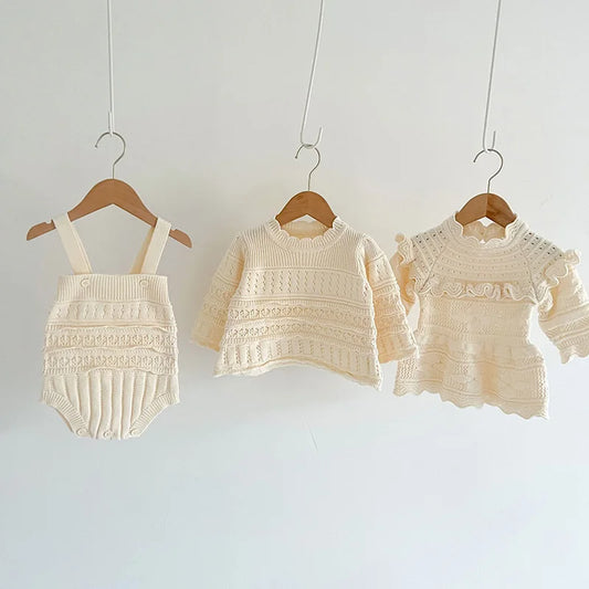 MILANCEL 2023 Baby-Bodys, gestrickt, für Kleinkinder, Mädchen, Kleidung, Kleinkinder, einteilig, Jungenkleidung