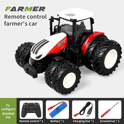 Remote Control Tractor RC Farm Truck Car Trailer 2.4G Farming Simulator Truck Miniature Farm Vehicle Toys Model Children Boy