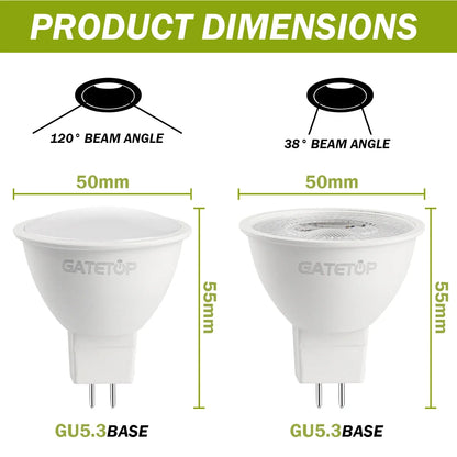 10PCS MR16 LED Strahler Birne GU5.3 Lampada AC 110V 220V 12V Bombillas Spot Licht Ersetzen Die 50W Halogen Lampe Hause Derection.
