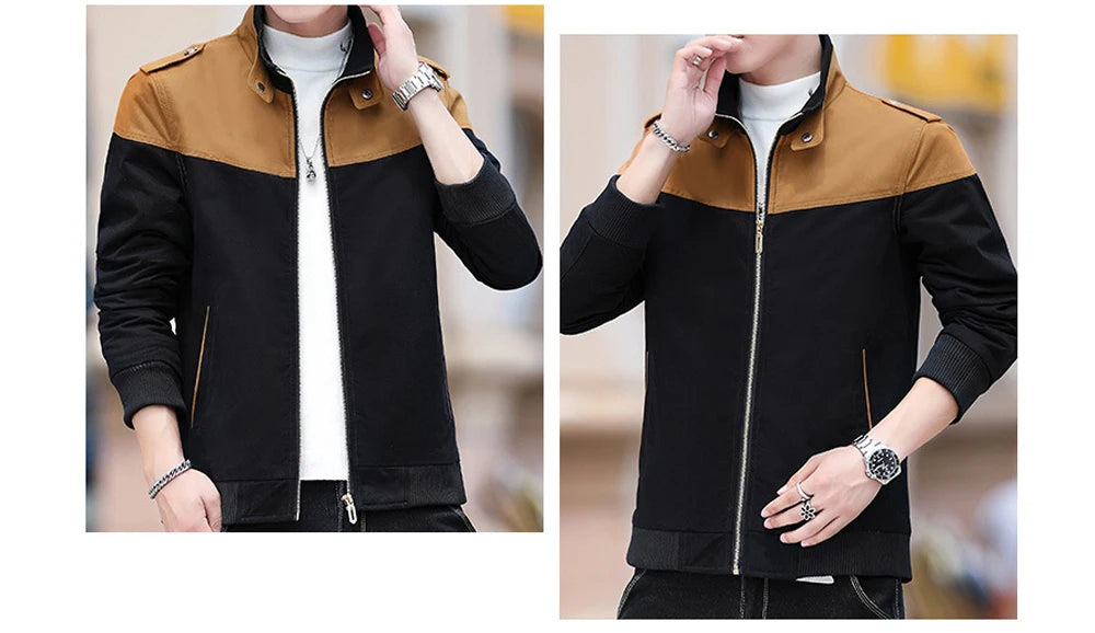 DIMUSI Winter Men's Bomber Jacket Casual Mens Outwear Fleece Warm Coats Fashion Stand Collar Uniform Jackets Mens Brand Clothing.