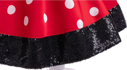 Disney Mickey Minnie Maus Polka Dot Cosplay Baby Mädchen Jungen Kostüm Kinder Maskerade Kleidung Kinder Halloween Karneval Kleid