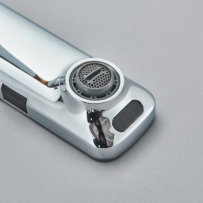 Touchless Sensor Basin Faucet Smart Digital Display Bathroom Sink Faucet Grey Sense Hot Cold Water Mixer Tap Battery Power