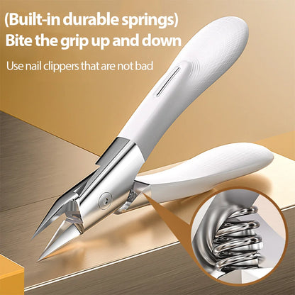 Stainless Steel Thick Nail Clippers Toenail Cutters Pedicure Manicure Tools Non-Splash Ingrown Paronychia Correction Tool.