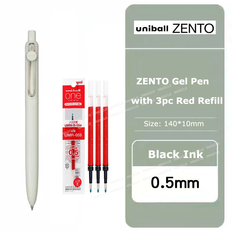 Uniball ZENTO Standard 0,38/0,5 mm Gelschreiber, wasserbasierte, glatte Schreibroller, passend für verschiedene Anlässe, Schreibwaren