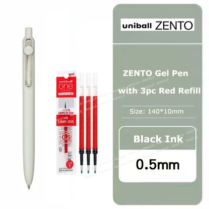 Uniball ZENTO Standard 0,38/0,5 mm Gelschreiber, wasserbasierte, glatte Schreibroller, passend für verschiedene Anlässe, Schreibwaren