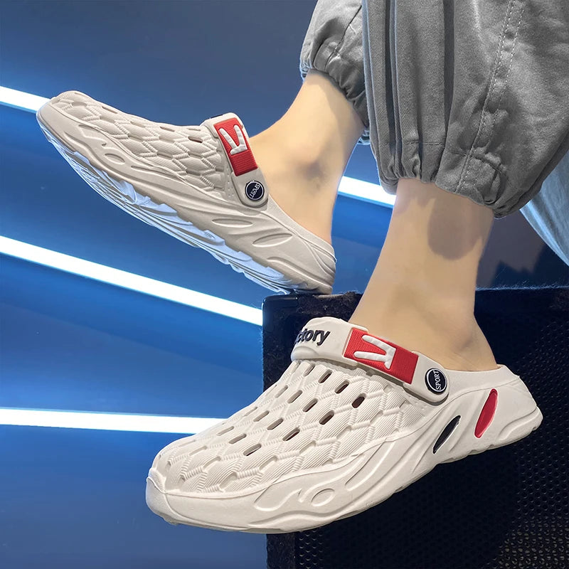 Flat Sandals Men Shoes 2025 Slippers Men Garden Platform Sandals Man Summer Sandals Male Sneakers Outdoor Flip Flops Home Clogs.