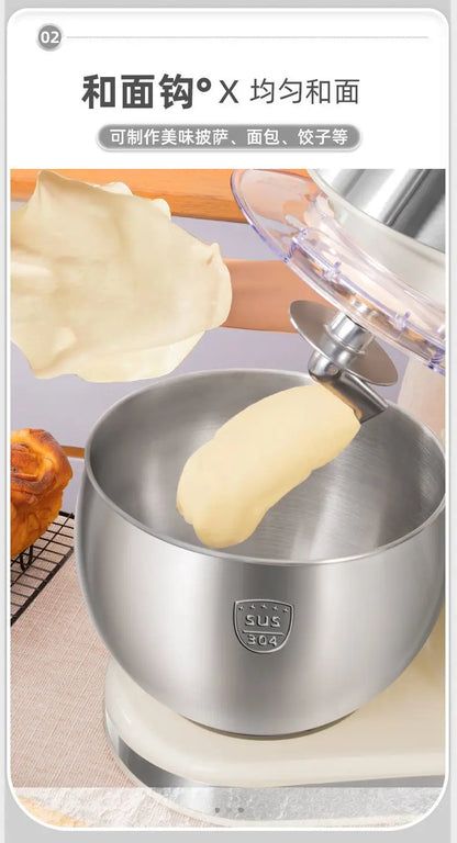 1500W stand Chef Machine mixer Multifunctional  Commercial Mixer Dough Mixer Household Small Automatic New electric blender 220V.