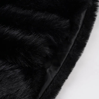 2025 Fall Winter Women Fashion Faux Fur Bodycon Mini Skirts All Matching Basic Casual Streetwear Bottoms Furry Skirt Clubwear.