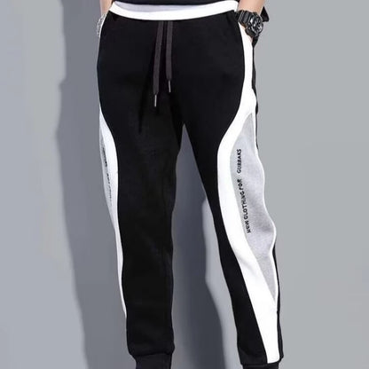 Men Black Pants Hip Hop Drawstring Jogger Fashion Comfortable Trousers Male Casual Sweatpants Loose Elastic Waist Sportswear.