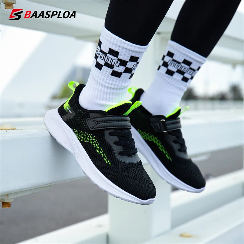 Baasploa Children Sneakers Boys Sports Shoe Tennis Casual Daily School Kids Running Shoes Walking Sneaker for Boys Free Shipping