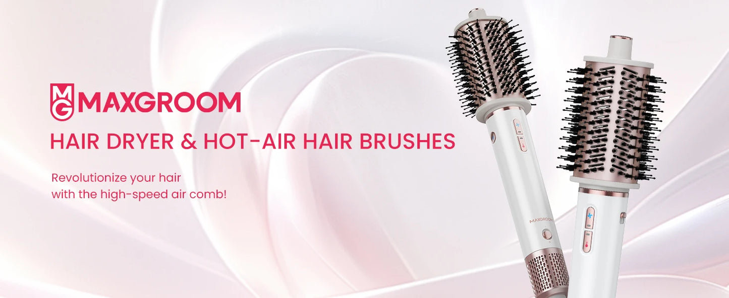 MAXGROOM High-Speed Hair Dryer Brush 110000 RPM Fast Dry Hair Care Styling Blow Dryer Brush Negative Ion HairDryer Multi Styler.