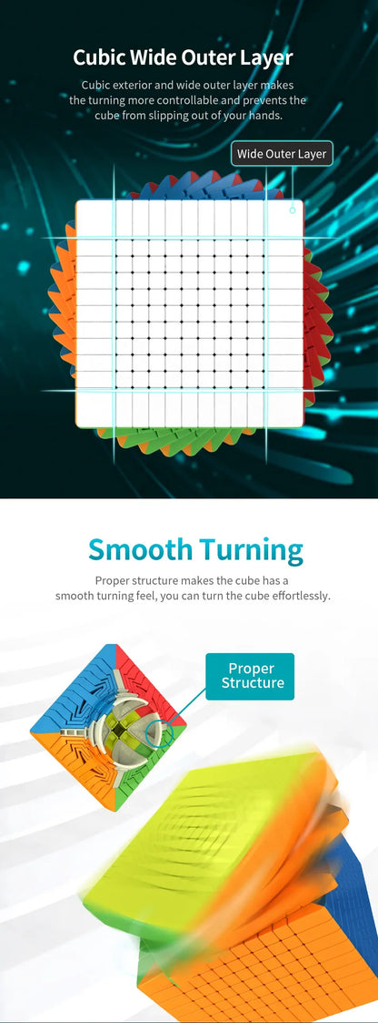 MOYU Meilong 9x9 10x10 11x11 12x12 13x13 Magic Cubes Speed Puzzle Cubes Toys Professional Puzzle Cubo MagicoToys Speed Cube