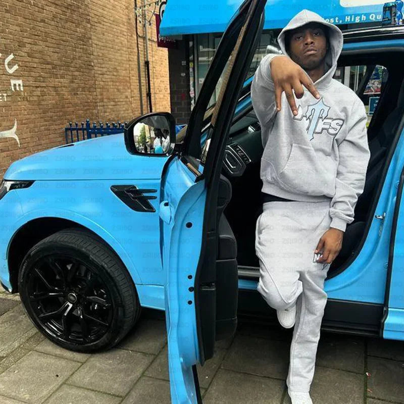 Streetwear Sportswear Set NOFS Printed Loose Hoodie Sweatshirt Men Women Casual Pants Autumn Winter Fashion Outfit.