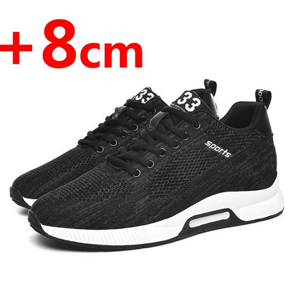 Männer Turnschuhe Aufzug Schuhe Versteckte Heels Atmungsaktive Erhöhung Schuhe für Männer Erhöhen Einlegesohle 6CM Sport Casual Höhe Schuhe