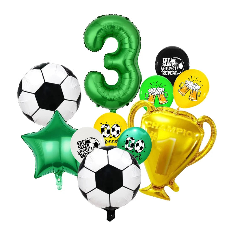 Fußball Geburtstag Dekoration Party Supplies Geschirr Luftballons Set Süßigkeiten Geschenkboxen Fußball Geburtstagsgeschenke Kinder Geburtstagsgeschenke
