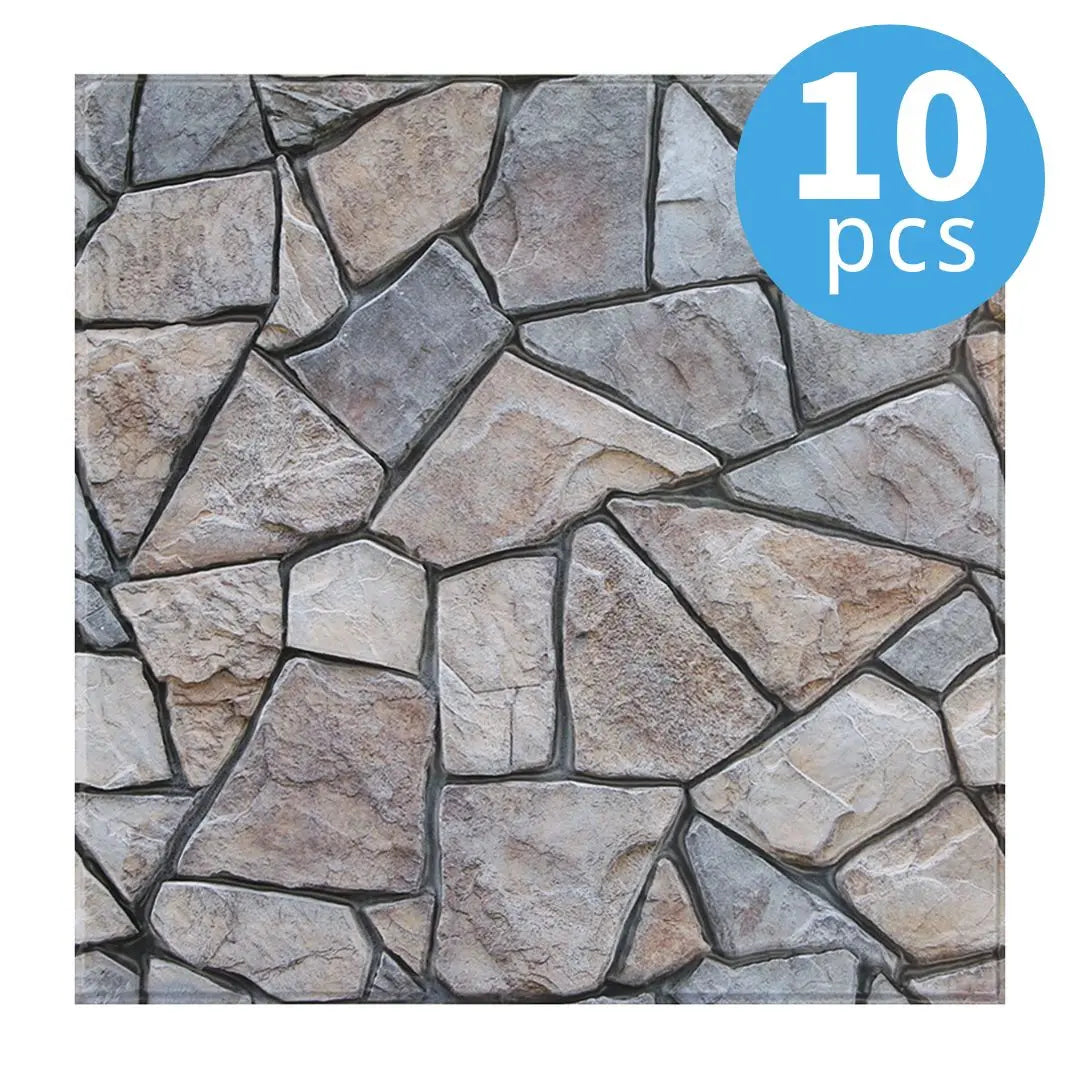 10/20Pcs 3D Faux Stone Wall Panels, Self-adhesive Panels, Kitchen Backsplash, Farmhouse Wall Decor, 30cm x 30cm