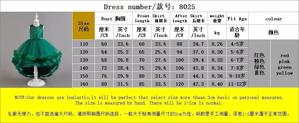 Gelbes ärmelloses Kinder leistungs kleid Bogens chwanz kleid Prinzessin kleid für 3y bis 12y Geburtstags feier kleidung.