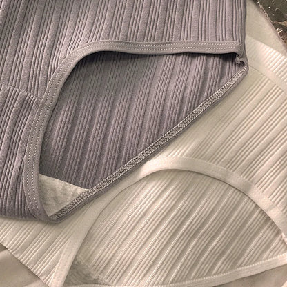 3PCS/Set Sports Style Cotton Women's Panties Girls' Underwear Breathable Mid Waist Shorts Sexy Lingerie Plus Size Solid Briefs.