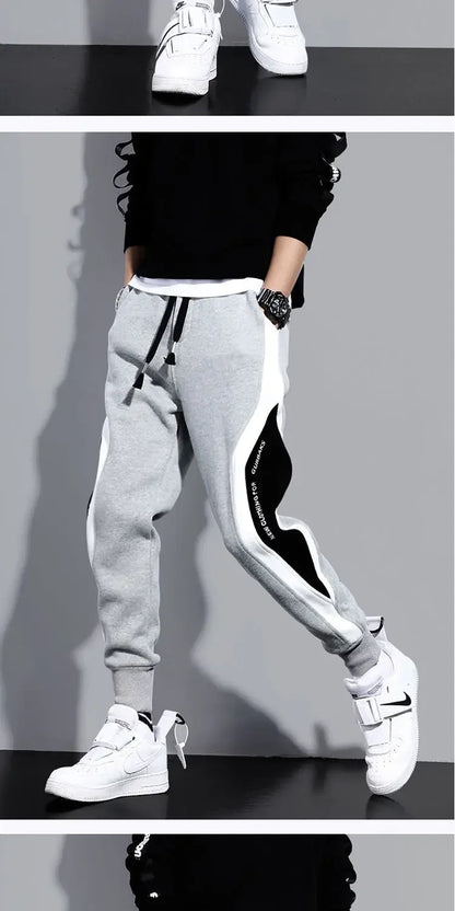 Summer Thin Men's Korean Style Trendy Brand Casual Pants Plus Size Bunched Feet Sweatpants Loose Fit Versatile Pants For Men.