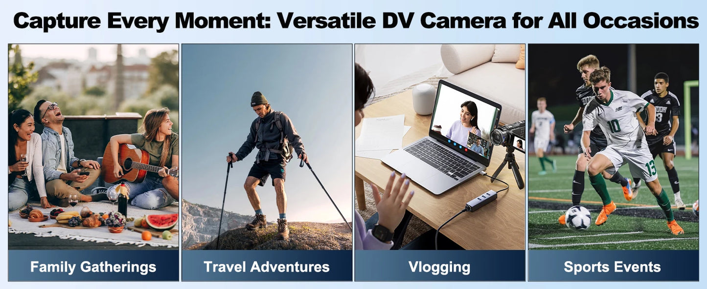 NBD 4K Camcorder Video Camera with 48MP Vlogging Camera With Wi-Fi & App Control,Video Recorder with 3X Battery Life, 16X Zoom.