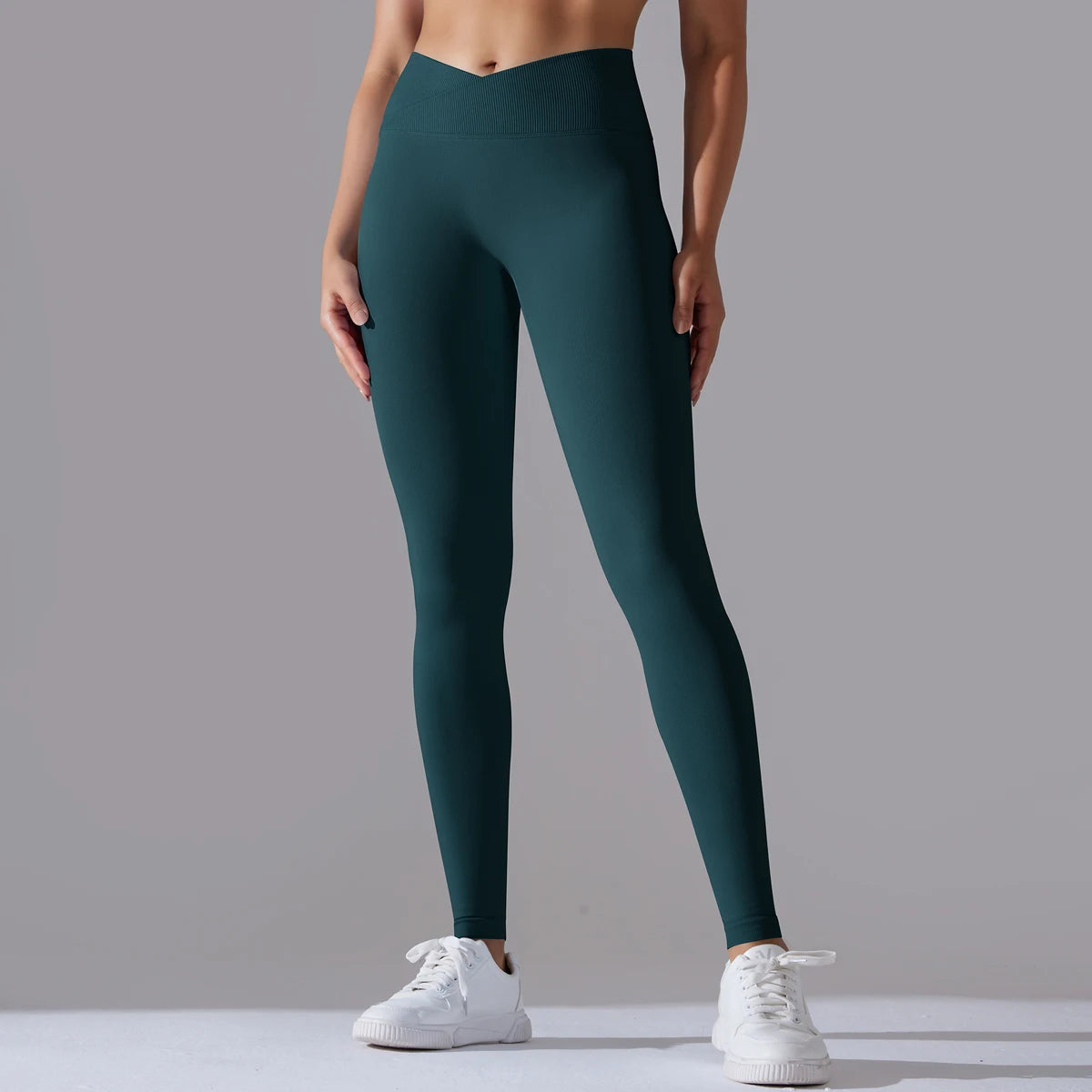 Crossover Waist Women Yoga Leggings Hips Lifting Gym Leggings Seamless Sport Pants High Waist Fitness Leggings Workout Running