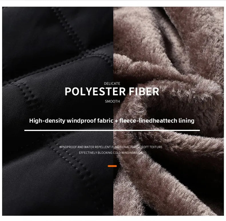 2025 Men's Warm Parker Coat Autumn/Winter Outdoor Sports Thick Anti Cold Cotton Jacket Stand up Collar Checkered Cotton Coat.