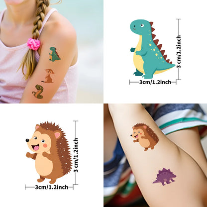 54 stücke Temporäre Tattoo Fictional Tier Darstellungen Cartoon Cartoon Tiere Wildlife Icons Temporäre Tattoo Aufkleber Für Arme.