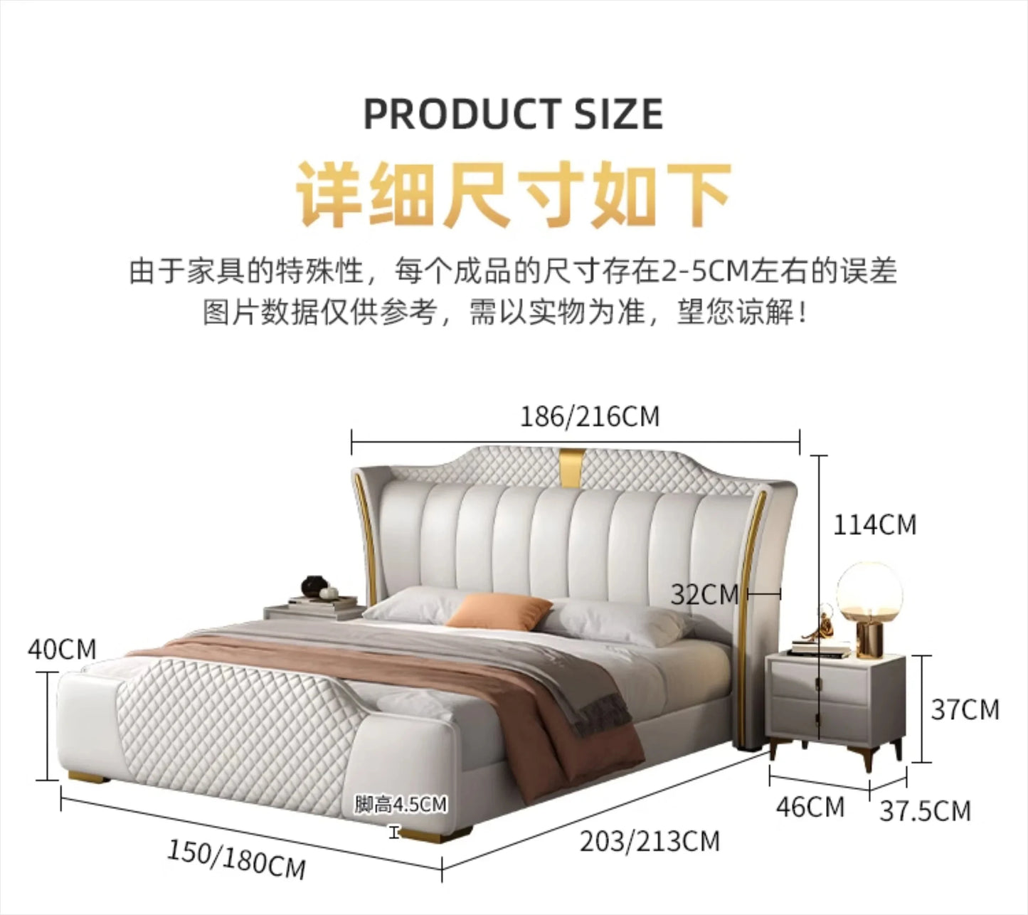 Luxuriöses Doppelbett mit Rahmen, 200 x 200 cm, King-Size-Bett, beleuchtet, 180 x 200, Queen-Size-Bett, luxuriöses, modernes, voll beleuchtetes 2-Personen-Schlafzimmer-Wohnmöbel