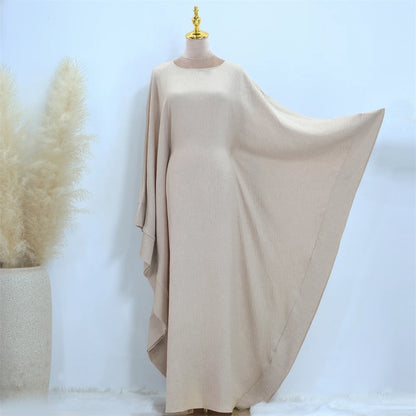 Ramadan Dubai Women Cotton Linen Khimar Abaya Saudi Arabia Turkey Islam Muslim Maxi Modest Dress Kebaya Robe Femme Musulmane