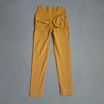 Women Yoga Leggings Hips Lifting Gym Leggings Seamless Sport Pants High Waist Fitness Leggings Bubble Butt Workout Running Pants.