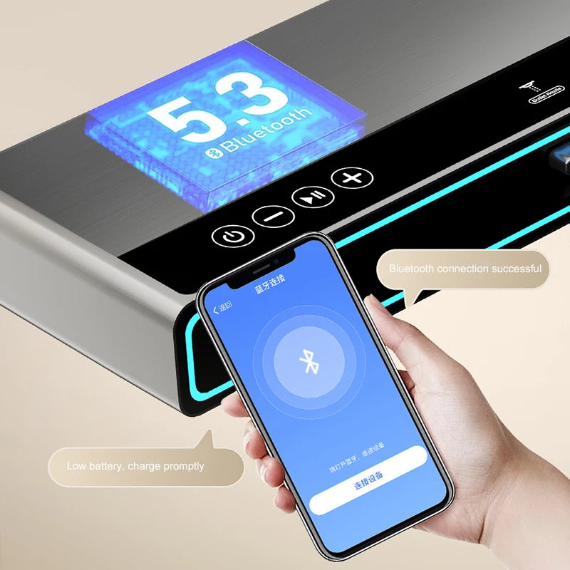 Bluetooth Music Digital Bathroom Shower System Ambient Lighting thermostatic Digital Bathroom Shower Set Faucets Accessories