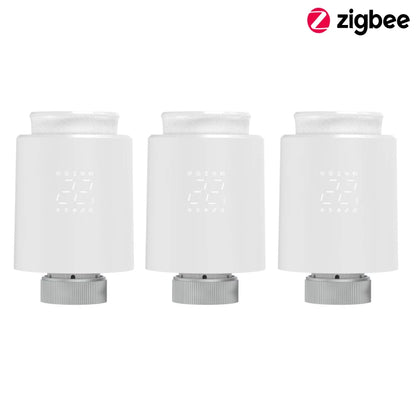 EZAIOT Smart Tuya Wifi/ZigBee3.0 Radiator Actuator TRV Programmable Thermostatic App Remote Temperature Controller Alexa Google