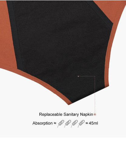 Hot Sale Mid-Rise Seamless Menstrual Period Panties 4 Layers Absorbent Leak Proof Culotte Lengthened Menstrual Panties.