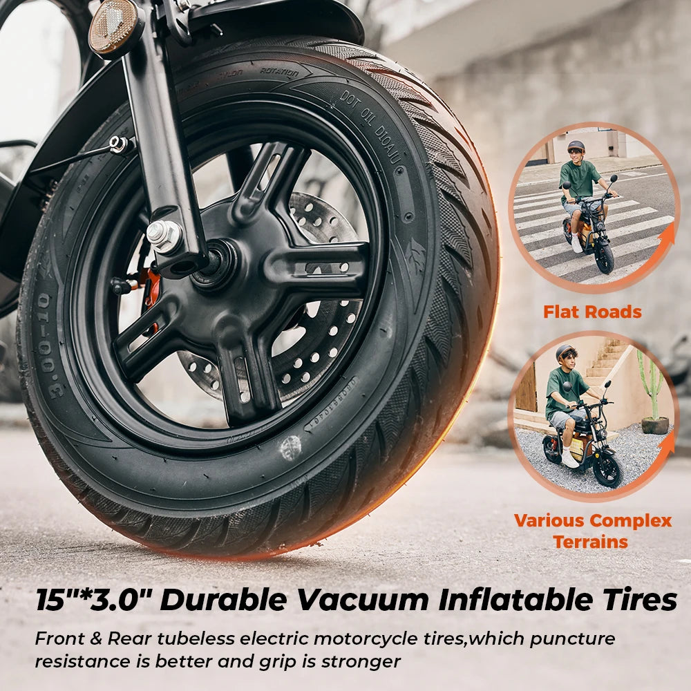 iScooter DX5 Electric Scooter With Seat and Basket 1500W 15.6Ah Scooter for Adults 72KM Range 15''Scooter with NFCs 55KM/h Speed.