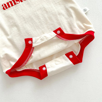 Drop-Shipping Sommer Kleinkind Baby Kurzarm Brief Outfit reine Baumwolle Overalls Kinder Neugeborenen Bodys einteiliges Kleidungs stück.