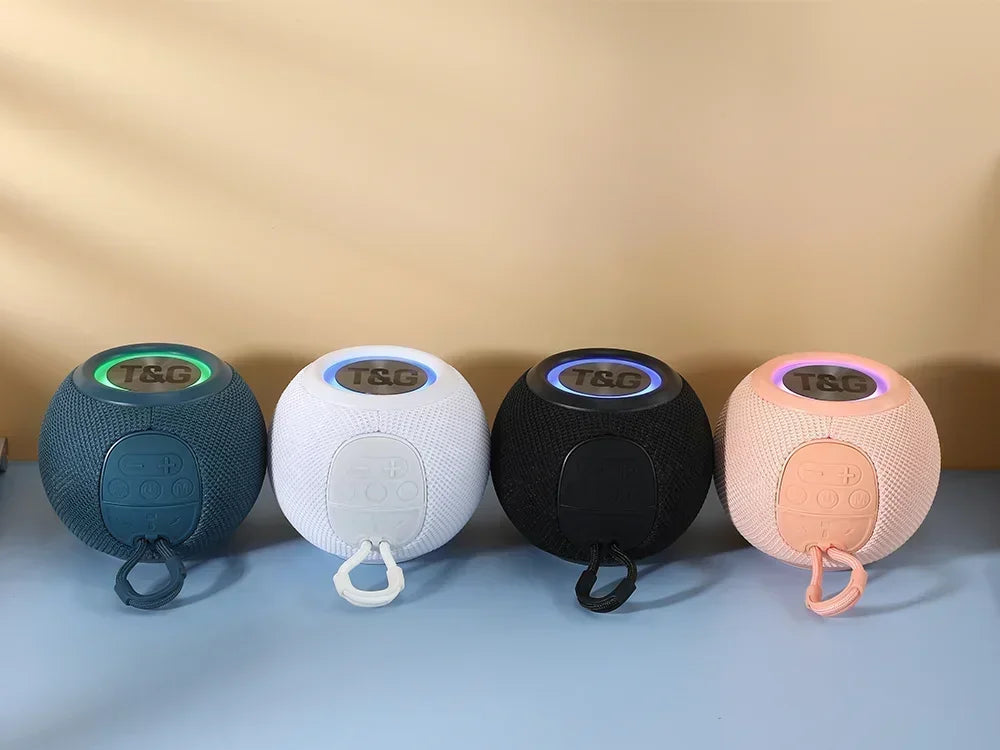 T&G TG337 Bluetooth Speaker Portable TWS Wireless Mini Bass Boombox LED Loudspeaker IPX7 Outdoor Music Player Support BT AUX FM