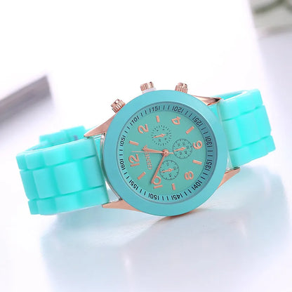 2025 New Fashion Luxury Brand Women's Watch Silicone Strap Quartz Wrist Watch for Female Relogio Feminino Zegarki.