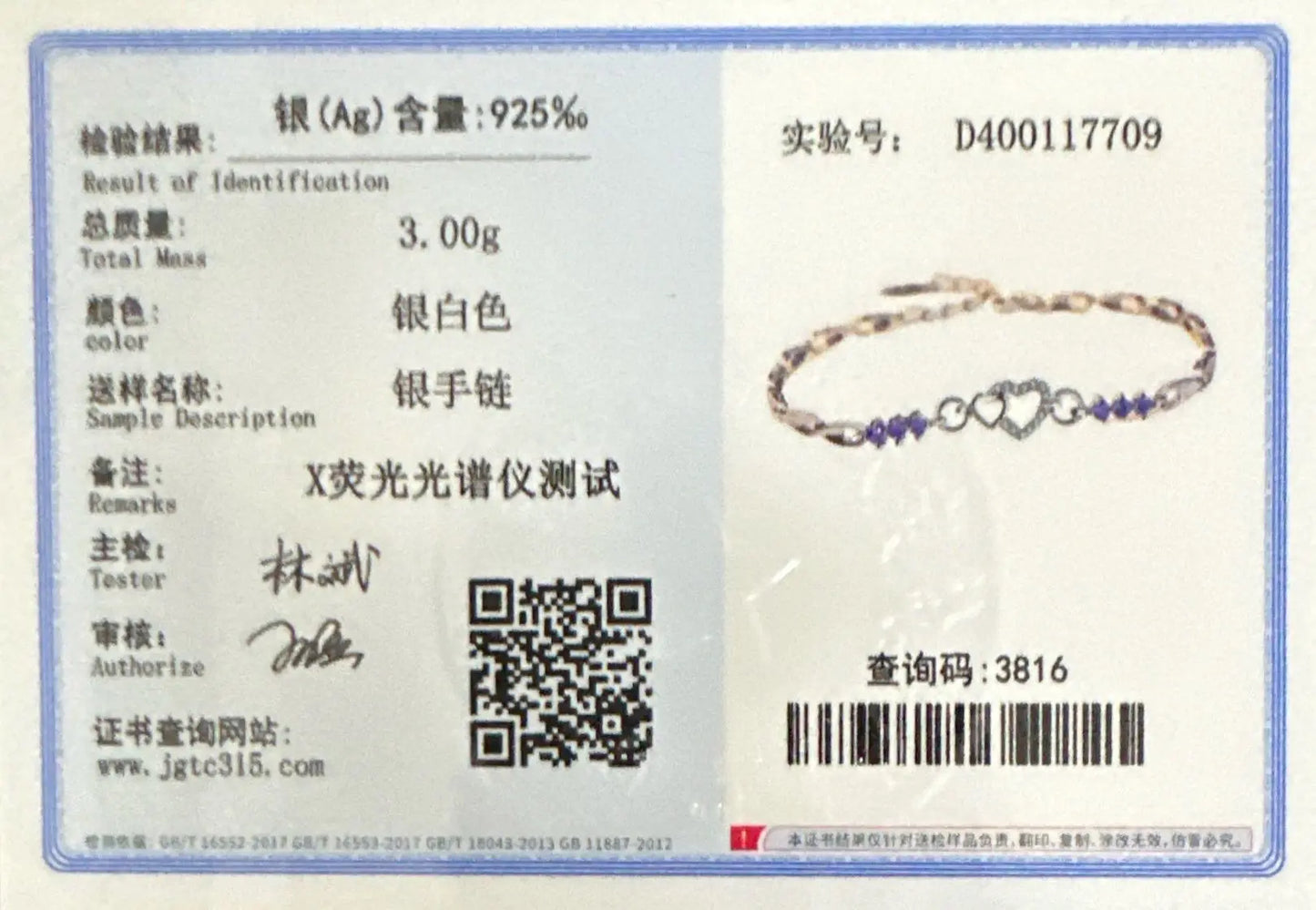 New 925 Sterling Silver Bracelet Purple Crystal Zircon Heart For Woman Charm Bracelet Jewelry Gift.