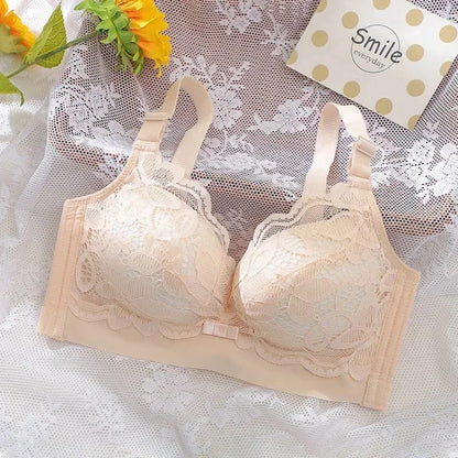 Thickened Extra Thick 12cm Small Chest Flat Chest Gathered Bra No Steel Ring Extra Thick 8cm Bra Closed Breast Sexy.