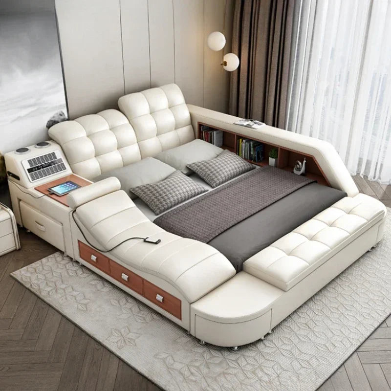 Master Under Storage Doppelbett Ästhetisches Master Nordic Multifunktionales Schlafzimmer Bettgestell Modernes Design Cama Casal Möbel