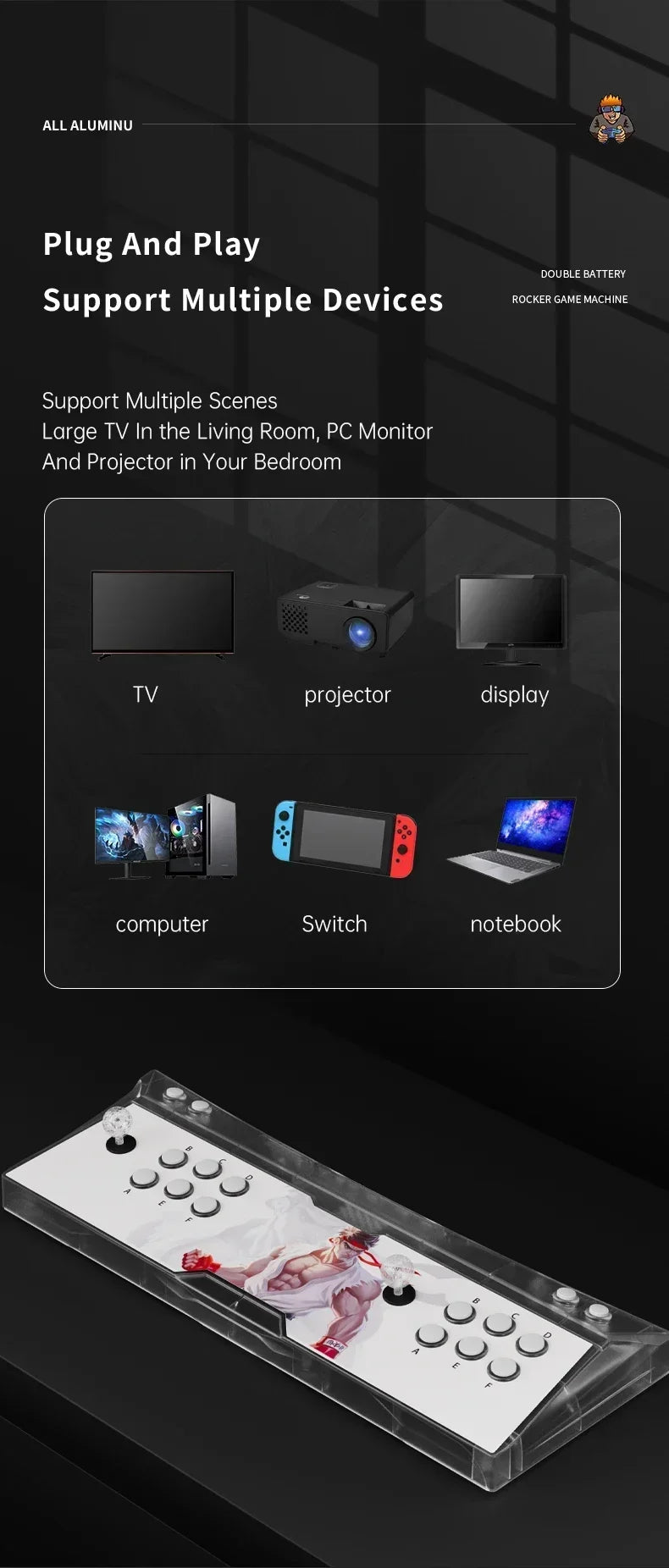 Retro Video Game Console Joystick MT6/M9  Retro Video Game PS1 Double Battle Wireless Controller Console Arcade Game,15000