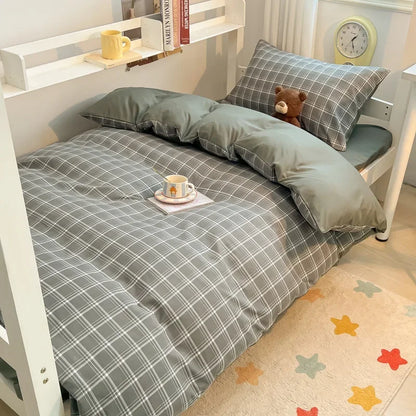 Home Quality Bedding Set Soft Cotton Duvet Cover Pillowcase Flat Sheet 3pcs Set Home Textiles Bedding Adjustable 0.9-1.2m Bed 이불.