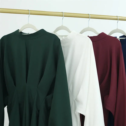 Ramadan Linen Abaya Dubai Turkey Islam Muslim Modest Dress Kaftan Prayer Clothes For Women Kebaya Robe Arabe Femme Musulmane