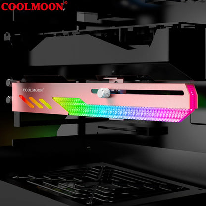 Customized Video Card Stand GT8 Horizontal Graphics Card Bracket 5V 3Pin ARGB GPU VGA Holder Desktop PC Case DIY Accessories.