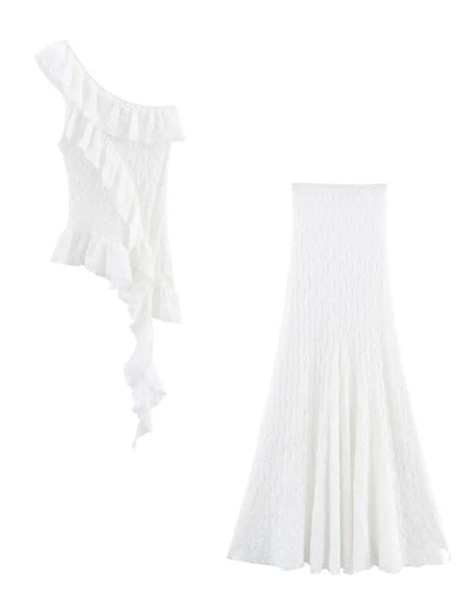 Tossy Fashion Summer Lace Long Skirt Women See-Through Slim High Waist Hollow Out Patchwork Elegant Commute Female Maxi Skirt