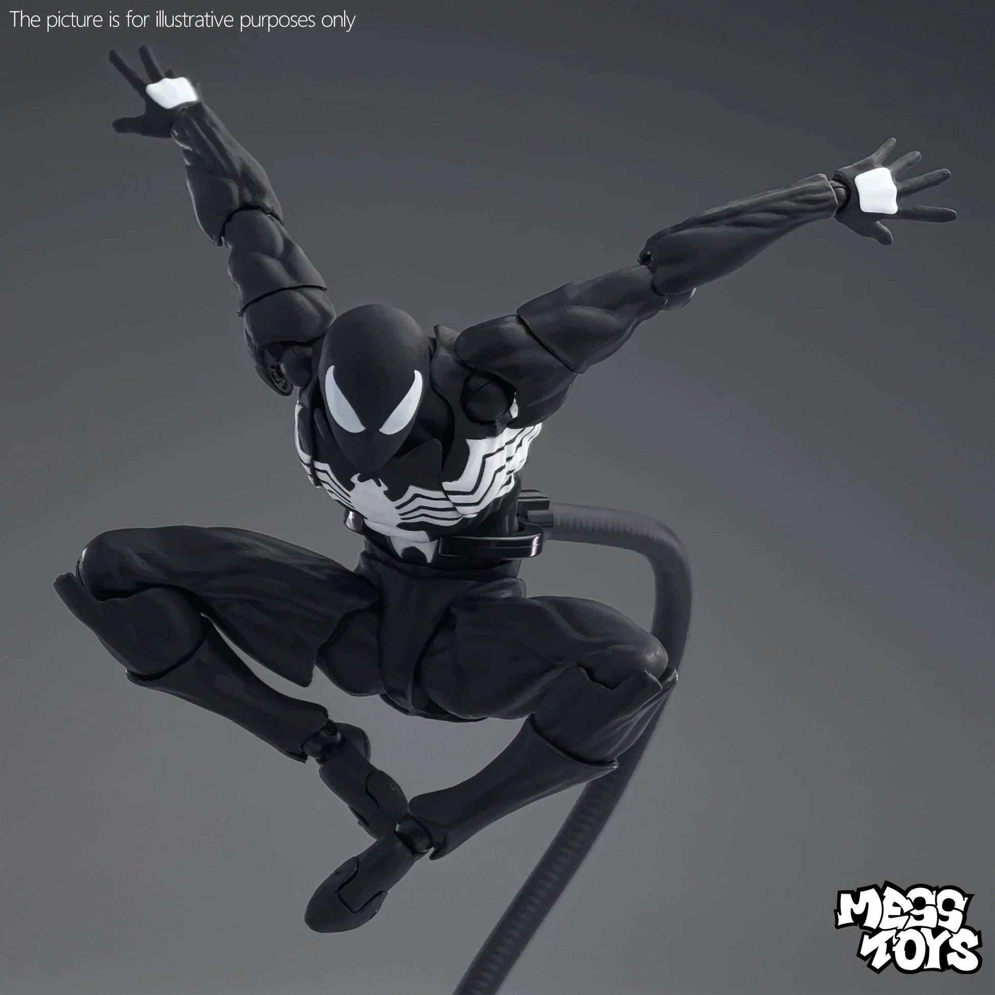 New MessToys Spiderman Figure CT Toys Black Red Spider Man Figurine Mess Toys Anime Action Figure Statue Model Gifts Kid Toys.