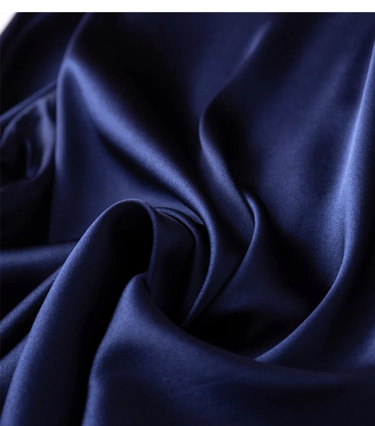 Tajiyane Damen-Langarmshirt aus 93 % Maulbeerseide, 7 % Elasthan, 19 Momme, Satin-Seidenknöpfe, Oberteil, Bluse, Büroarbeit, Chemise Femme